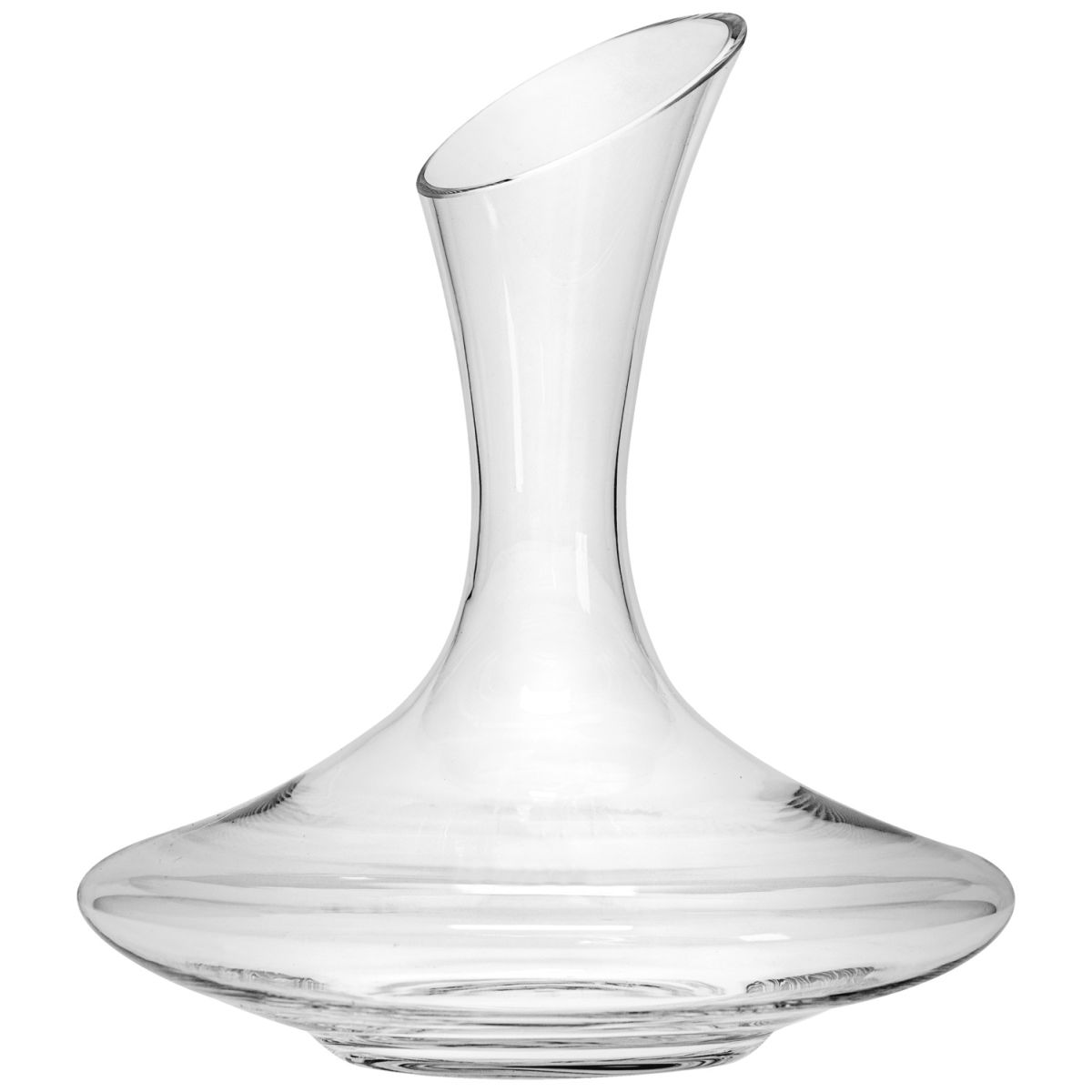 Decanter Modena collo obliquo VEGA; 1000 ml, 21.5x22 cm (ØxH); trasparente; rotonda