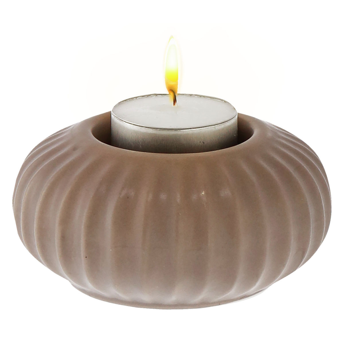 Portacandele Nazan VEGA; 9.8x5 cm (ØxH); marrone; 2 pz. / confezione