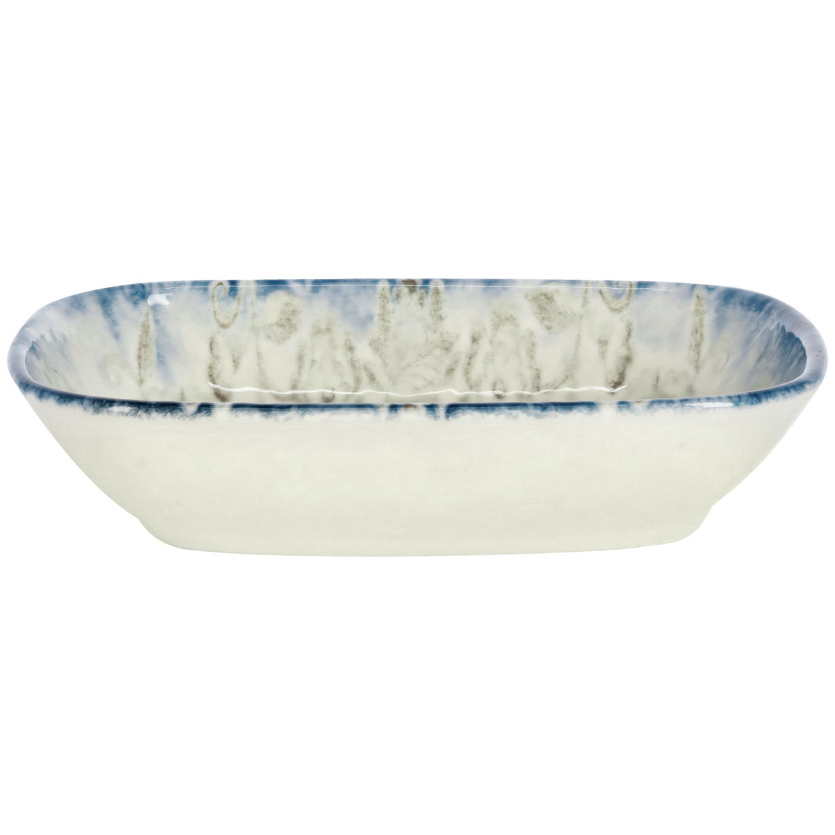 Ciotola Nostal rettangolare VEGA; 210ml, 14.5x10.5x3.5 cm (LxLxH); blu; rettangolare; 6 pz. / confezione