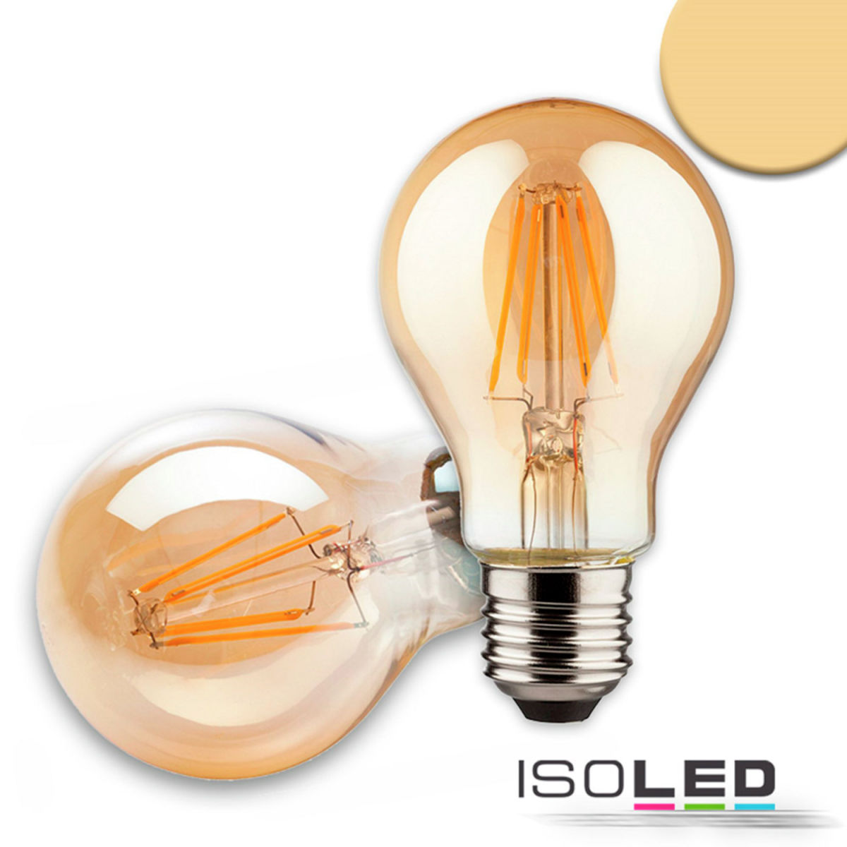 Lámpara LED E27 Vintage Line II ISOLED; 10.5x6 cm (LgxØ); transparente