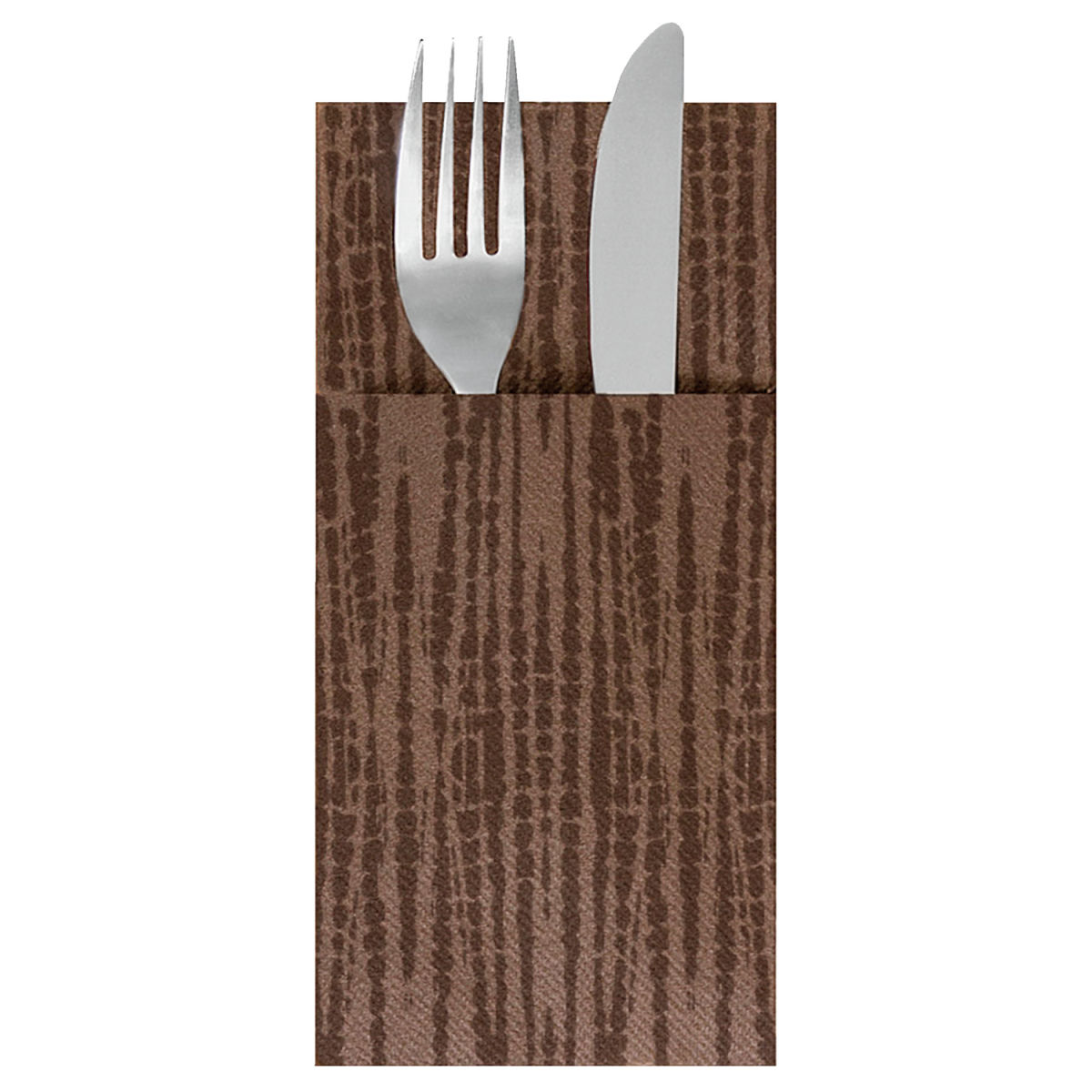 Tovaglioli portaposate  Safari GARCIA DE POU; 8x20 cm (LxL); marrone scuro/nero; 50 pz. / confezione