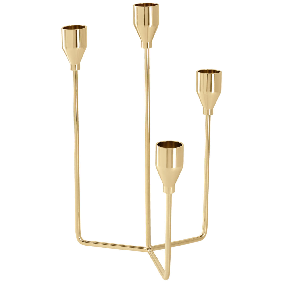 Candeliere affusolato Arvo VEGA; 16x16x25 cm (LxLxH); oro