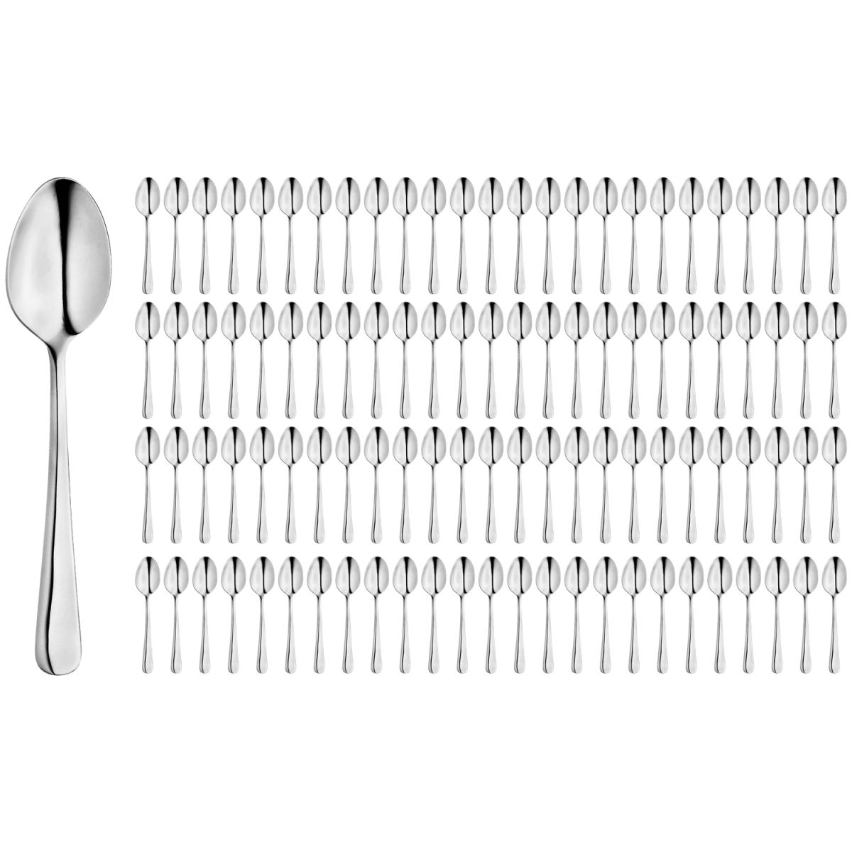 PULSIVA Vorteilspack Kaffeelöffel Florenz 100 Stück 14.5 cm (L); silber, Griff silber; 100 Stück / Pack