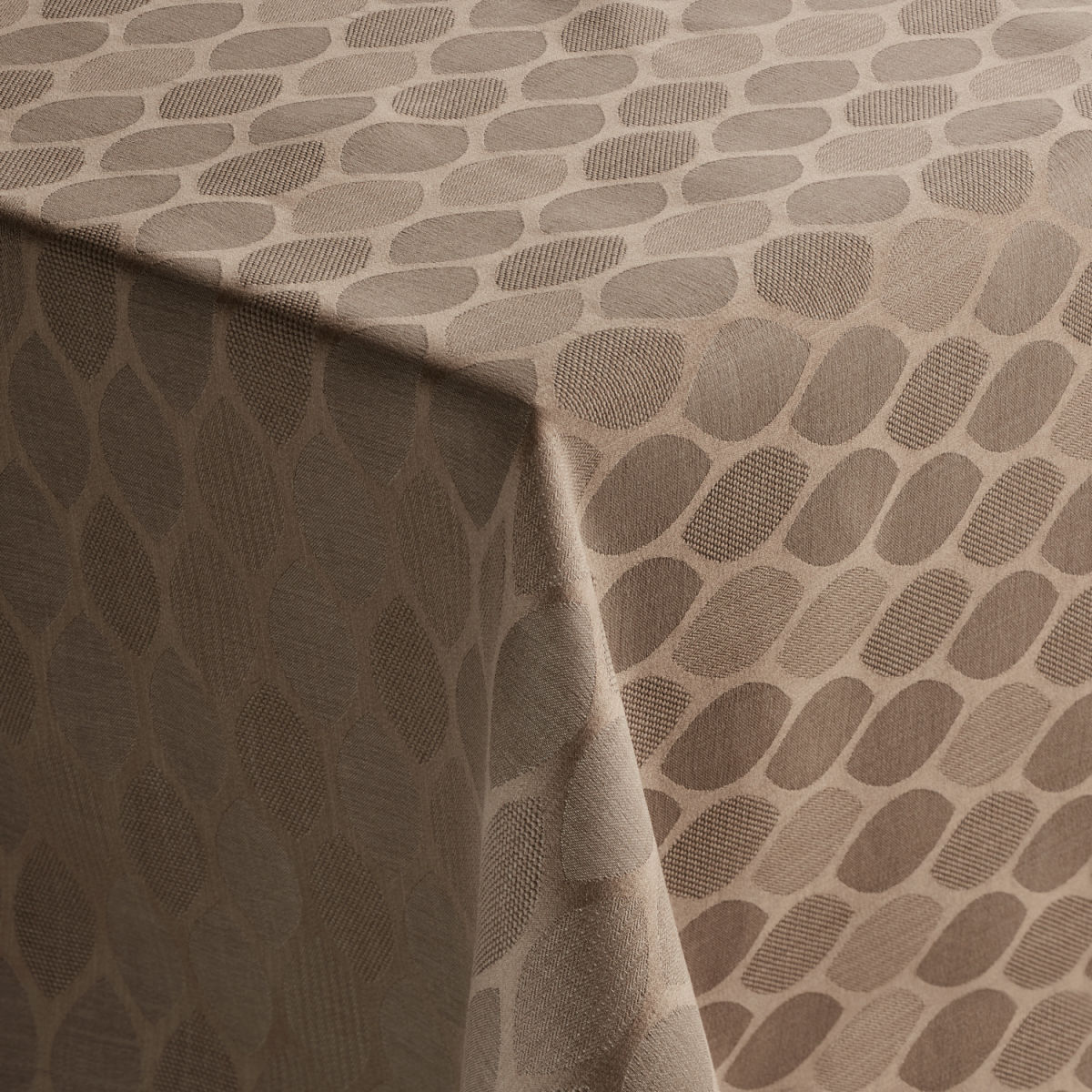 Tovaglia Piatra ERWIN M.; 130x130 cm (LxL); cioccolato; quadrata