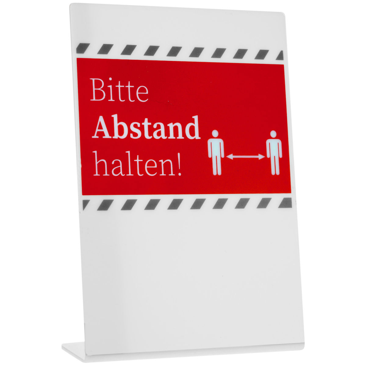 Display stampato Admon in lingua tedesca APS; 21x30x7 cm (LxHxP); bianco/rosso/grigio