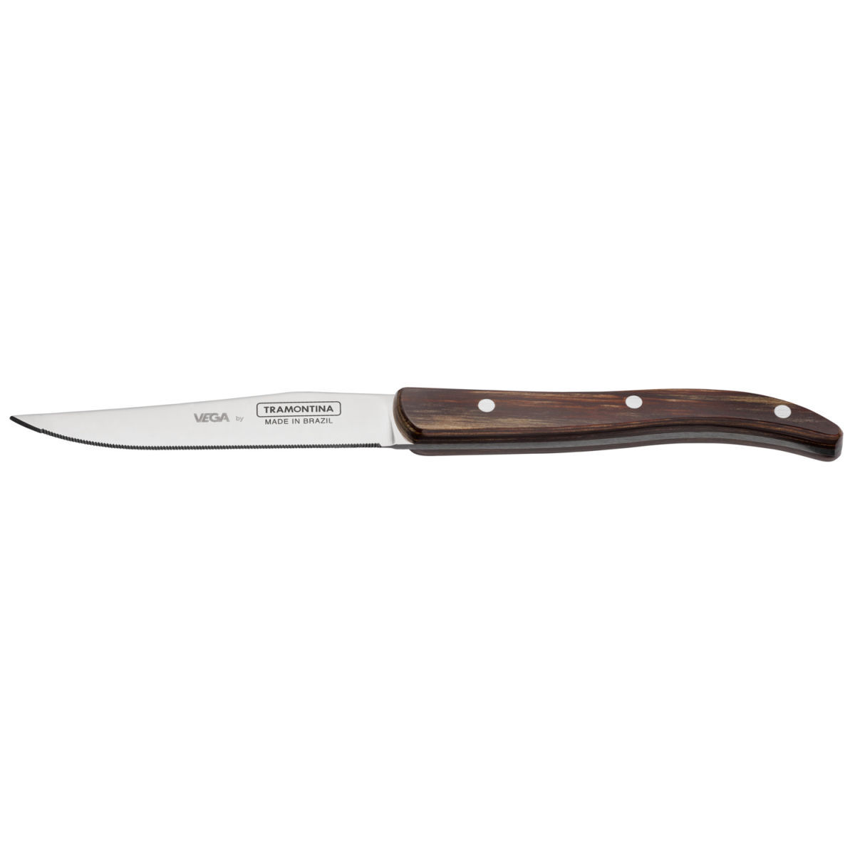 Vega Laguiole mes Picanha met doorlopend lemmet; 22.5 cm (L); bruin; 6 stuk / verpakking