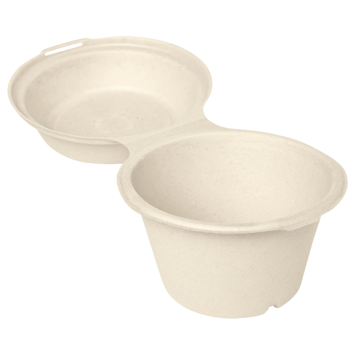 Scatola snack in canna da zucchero Eco DUNI; 575ml, 14.5x10 cm (ØxH); marrone; 50 pz. / confezione