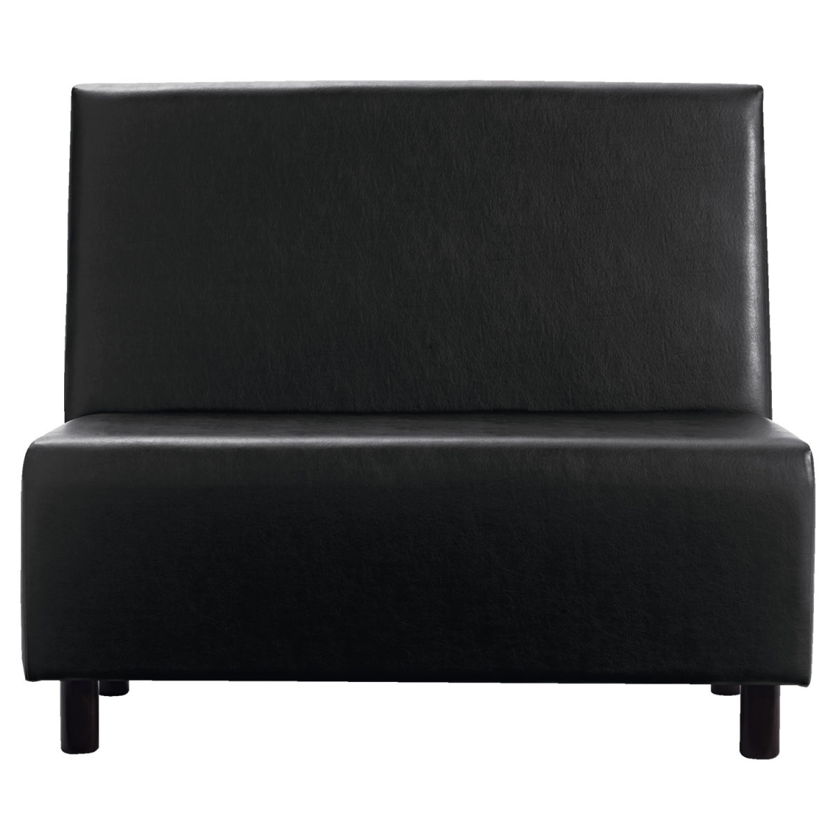 Panca imbottita Medley in similpelle, a due posti VEGA; 118x62x102 cm (LxPxH); seduta nero, struttura faggio wenge