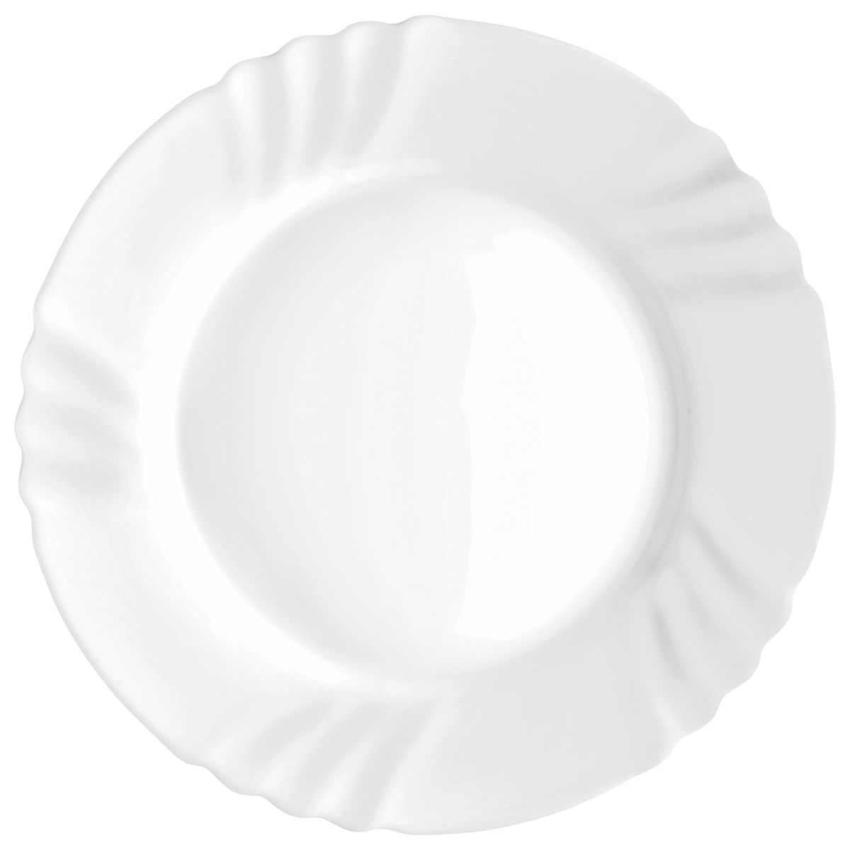 Piatto piano Ebro Bormioli Rocco; 25.5x2.03 cm (ØxH); bianco; rotonda; 6 pz. / confezione