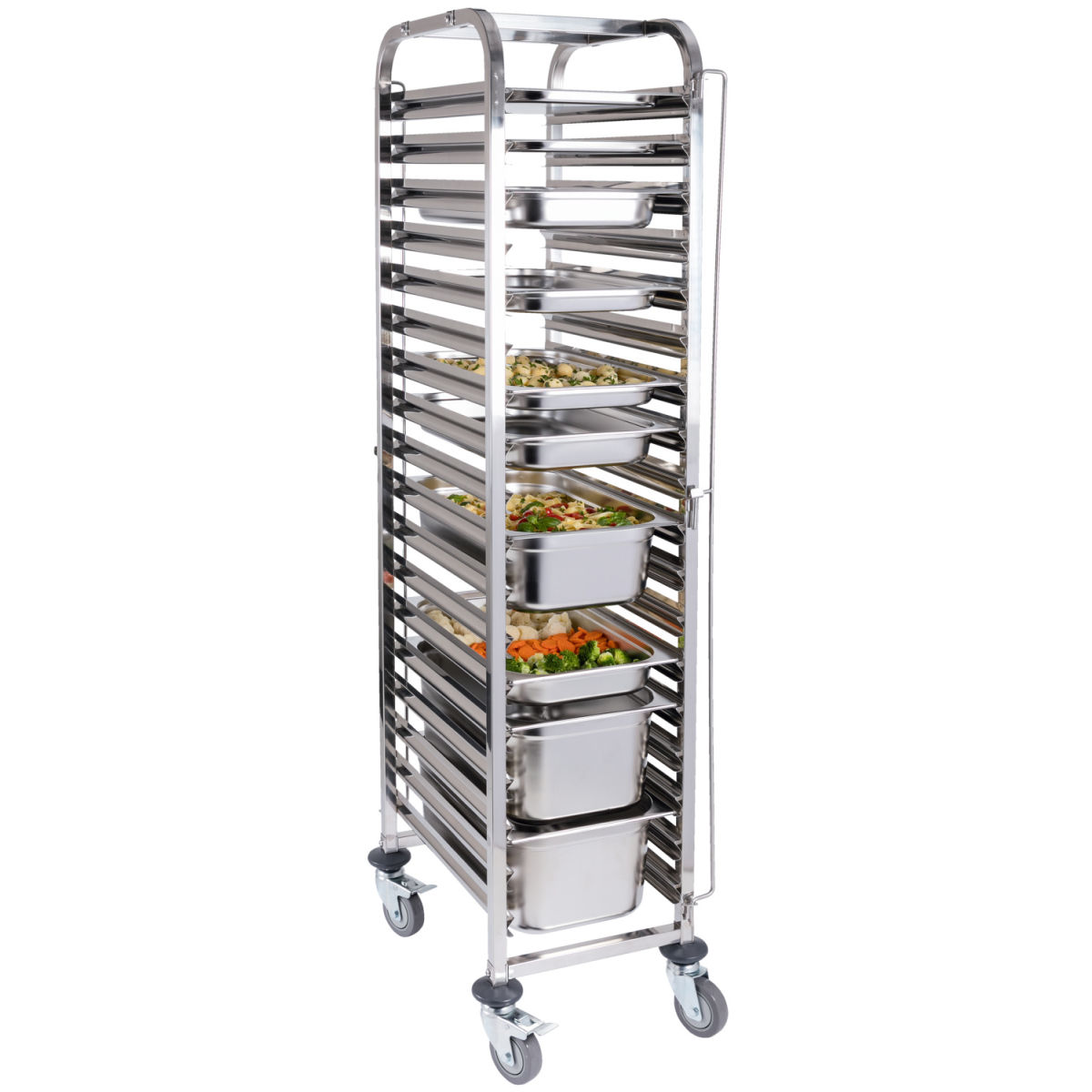 PULSIVA Transportwagen GN 18 38x55x176.5 cm (BxTxH); silber