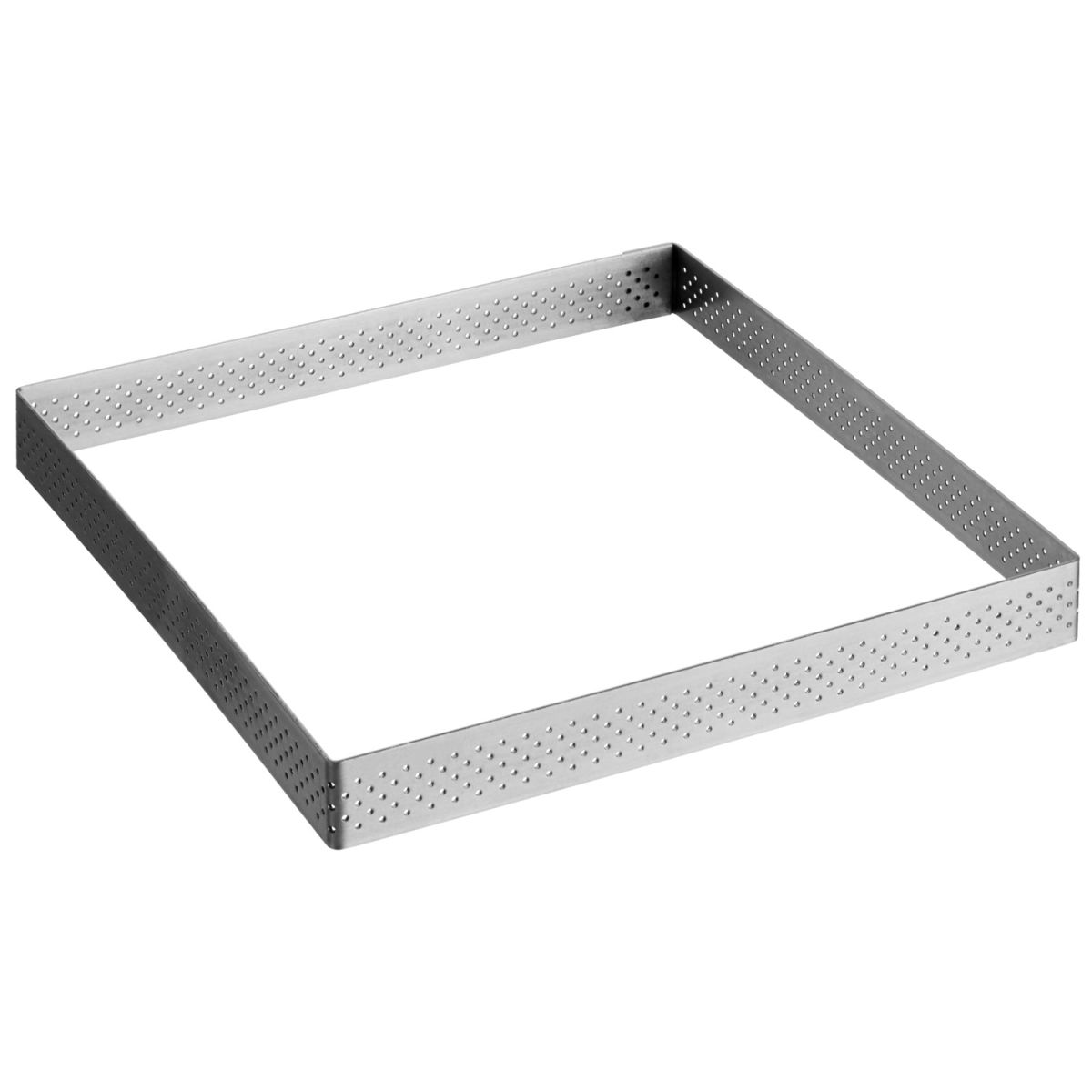 Anello per torta quadrato/rettangolare de Buyer; 17.5x17.5x2 cm (LxLxH); argento; quadrata