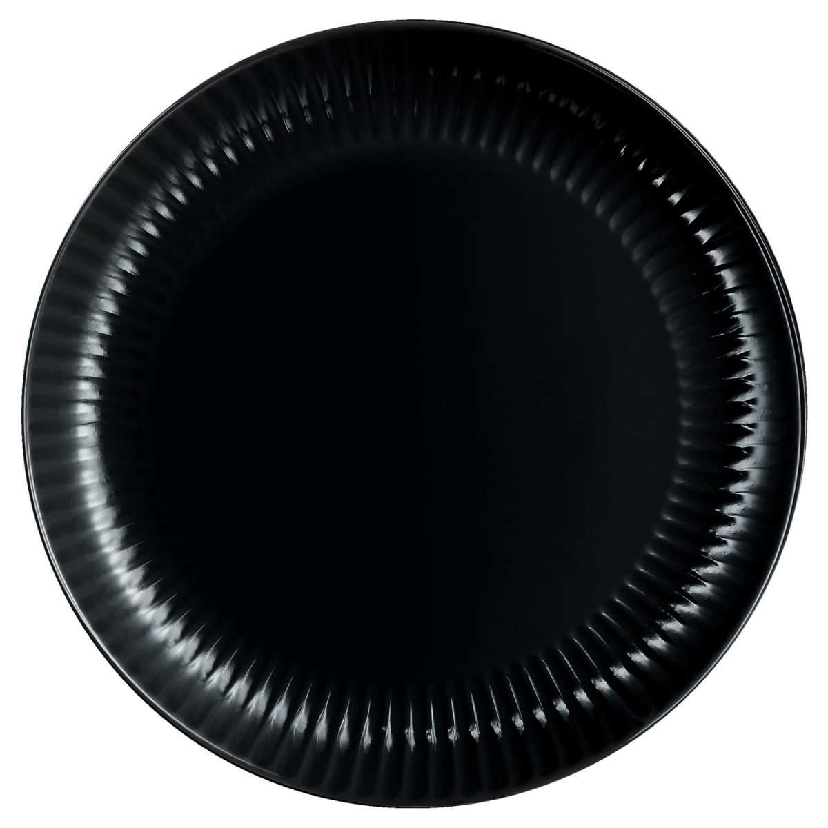 Piatto piano Cottage Luminarc; 25x1.6 cm (ØxH); nero; rotonda; 6 pz. / confezione