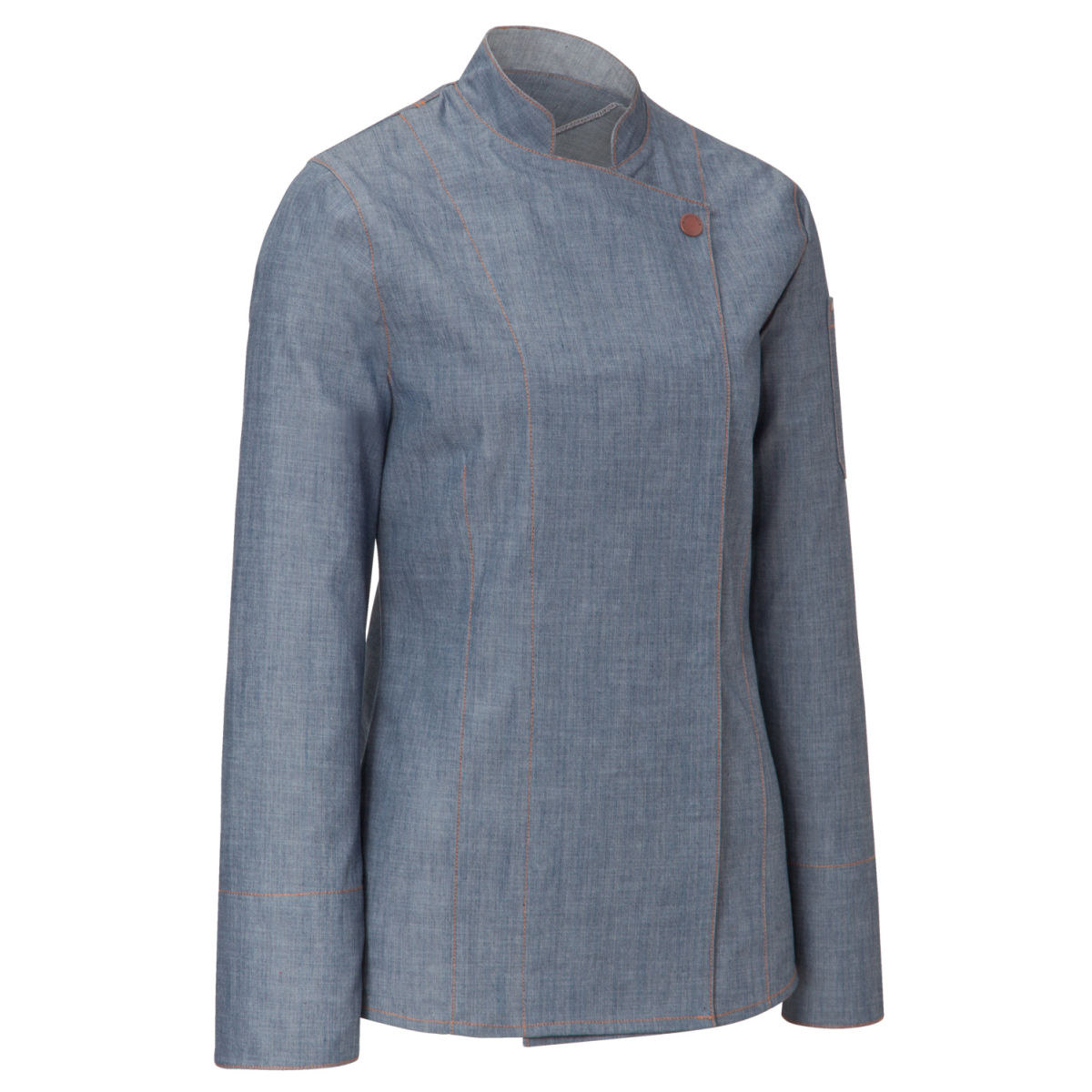 Chaqueta de cocina para mujer Scott manga larga Denim JOBELINE; Talla 40; denim claro
