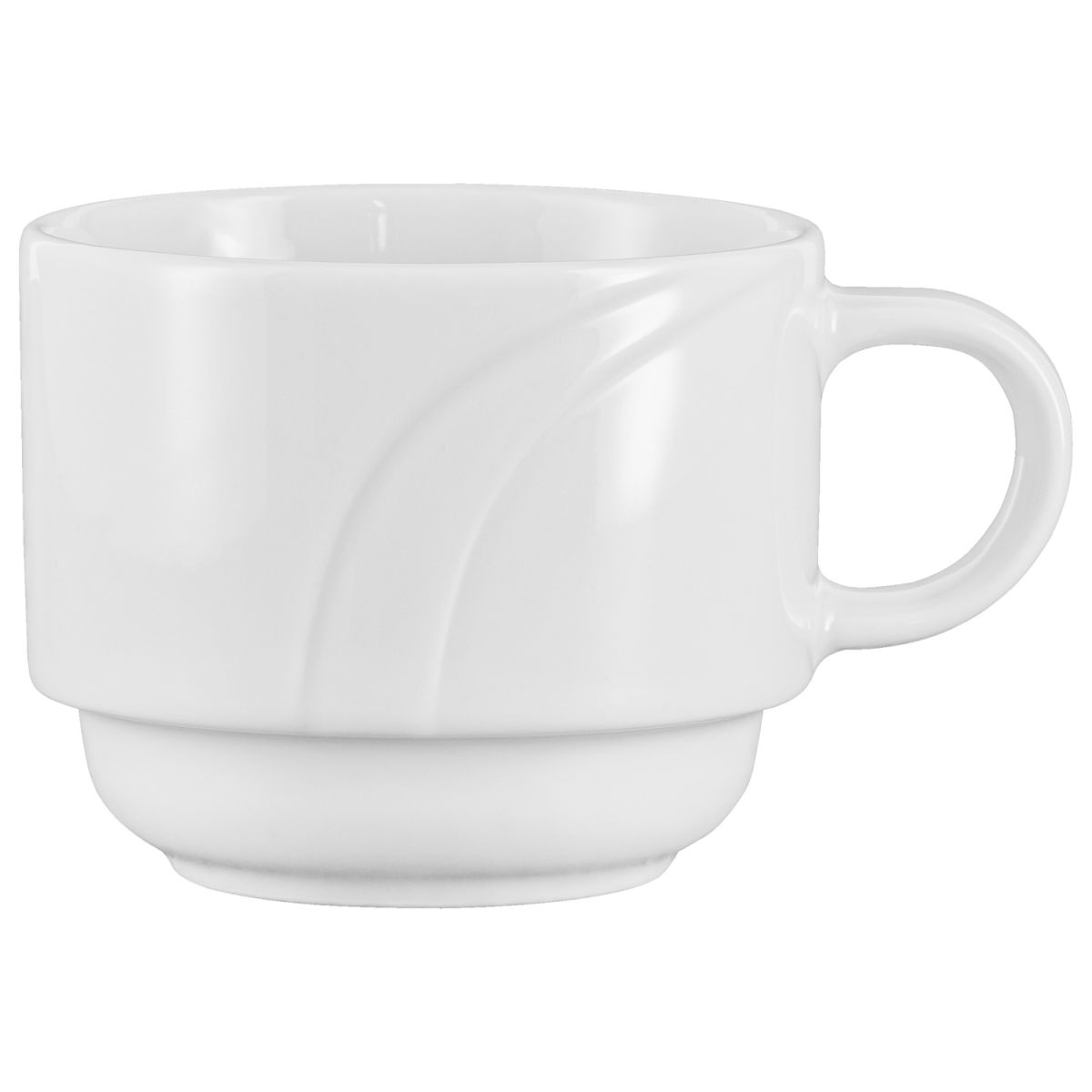 PULSIVA Kaffeetasse Melody 230 ml, 8x6.7 cm (ØxH); weiß; rund; 6 Stück / Pack