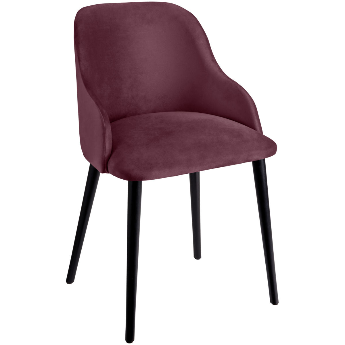 Sedia Almonda VEGA; 54x64x77.5 cm (LxPxH); seduta violetto, struttura nero