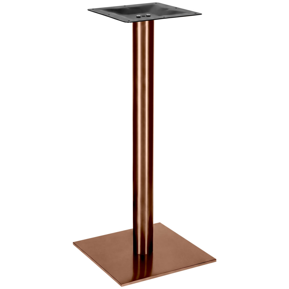 Base per tavolo alto da interno Orio VEGA; 42x42x108 cm (LxLxH); bronzo; quadrata