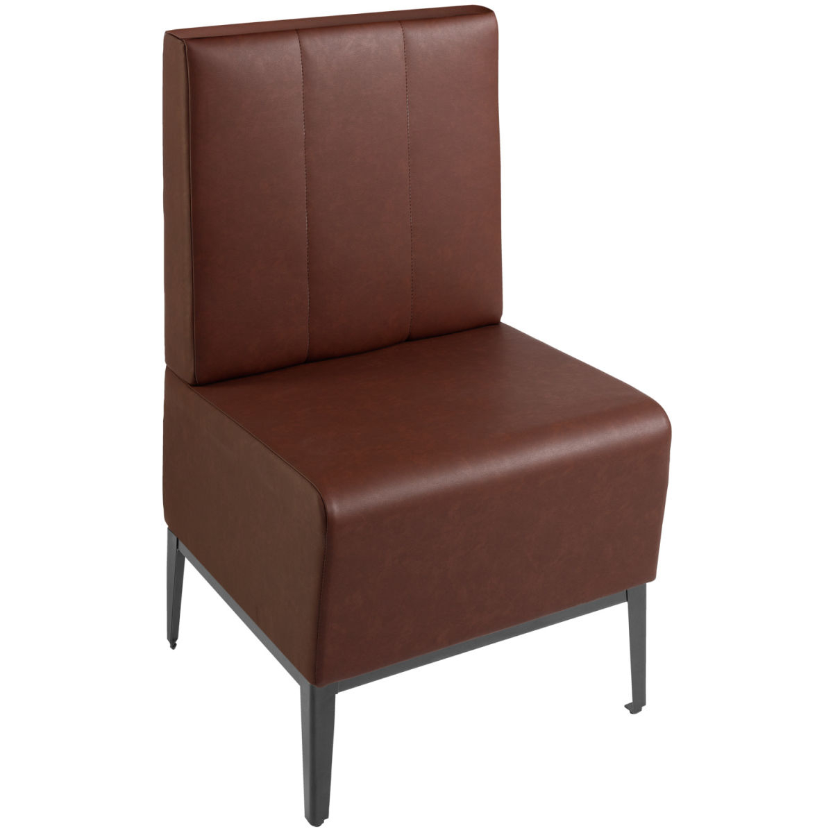 Panca Adapto 60 cm VEGA; 60x60x102 cm (LxPxH); seduta marrone, struttura grigio