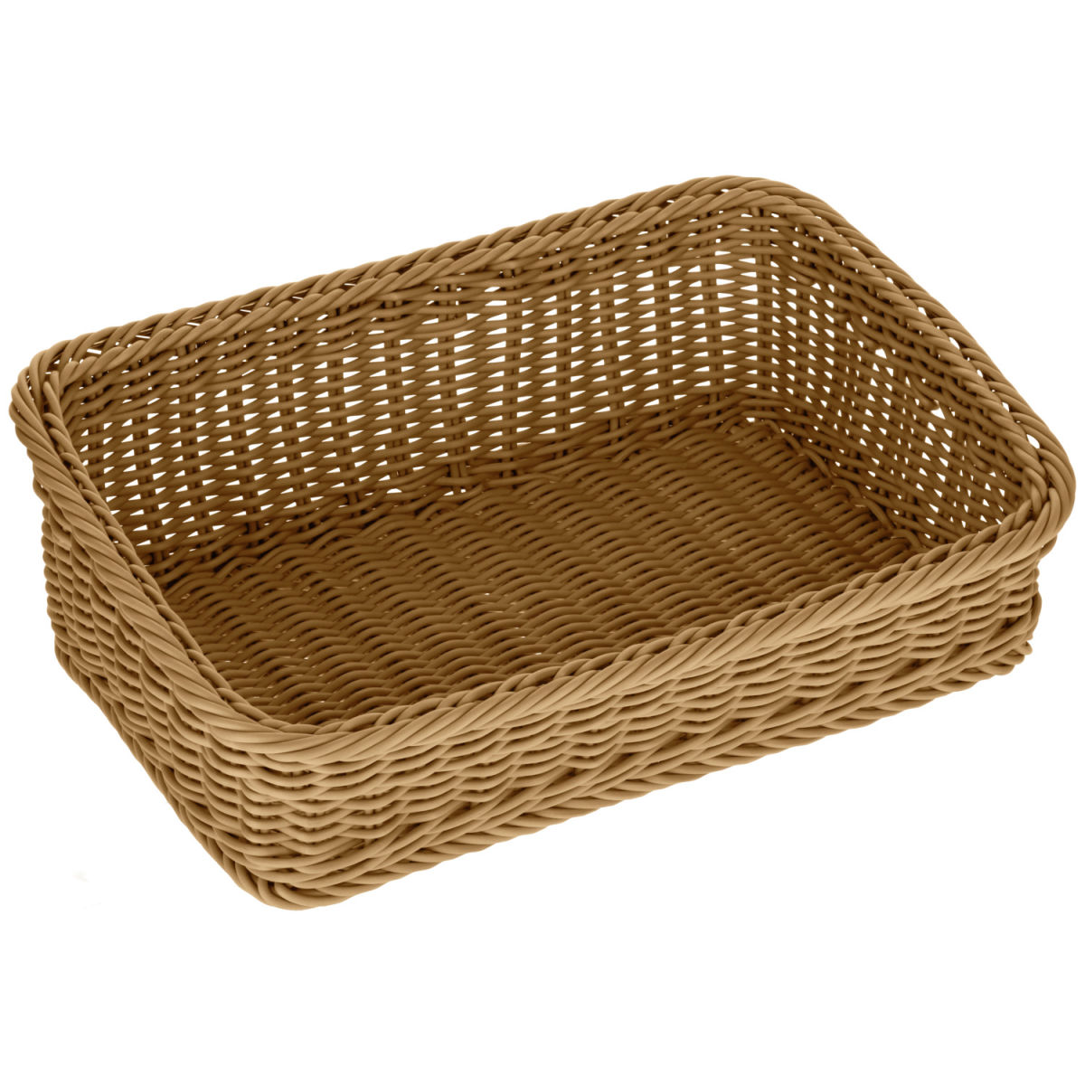 Cestino Igato VEGA; 46x31x15 cm (LxLxH); marrone; rettangolare