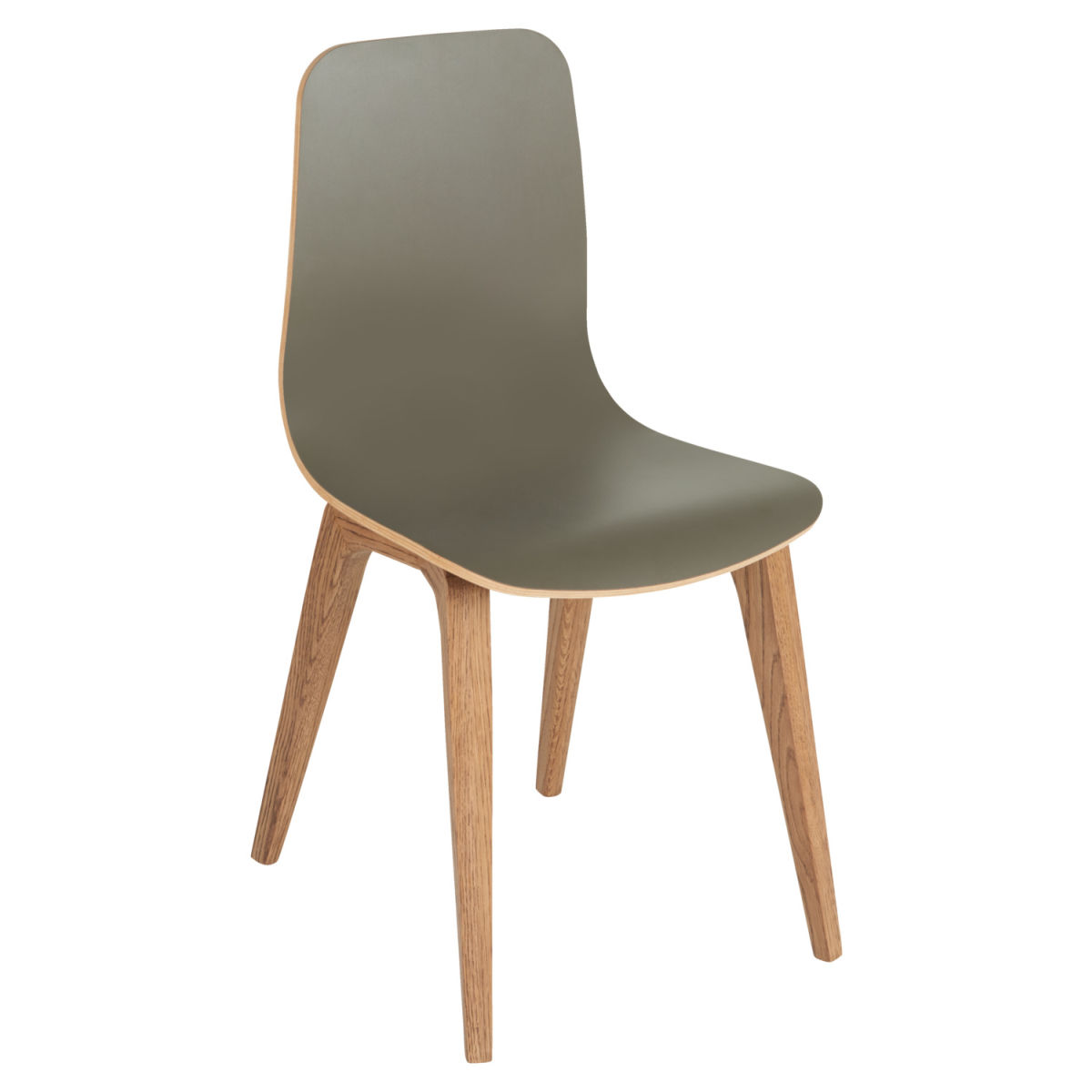 Sedia Duneo conf. da 2 VEGA; 41x46x84 cm (LxPxH); seduta antracite, struttura quercia/tabacco; 2 set / confezione