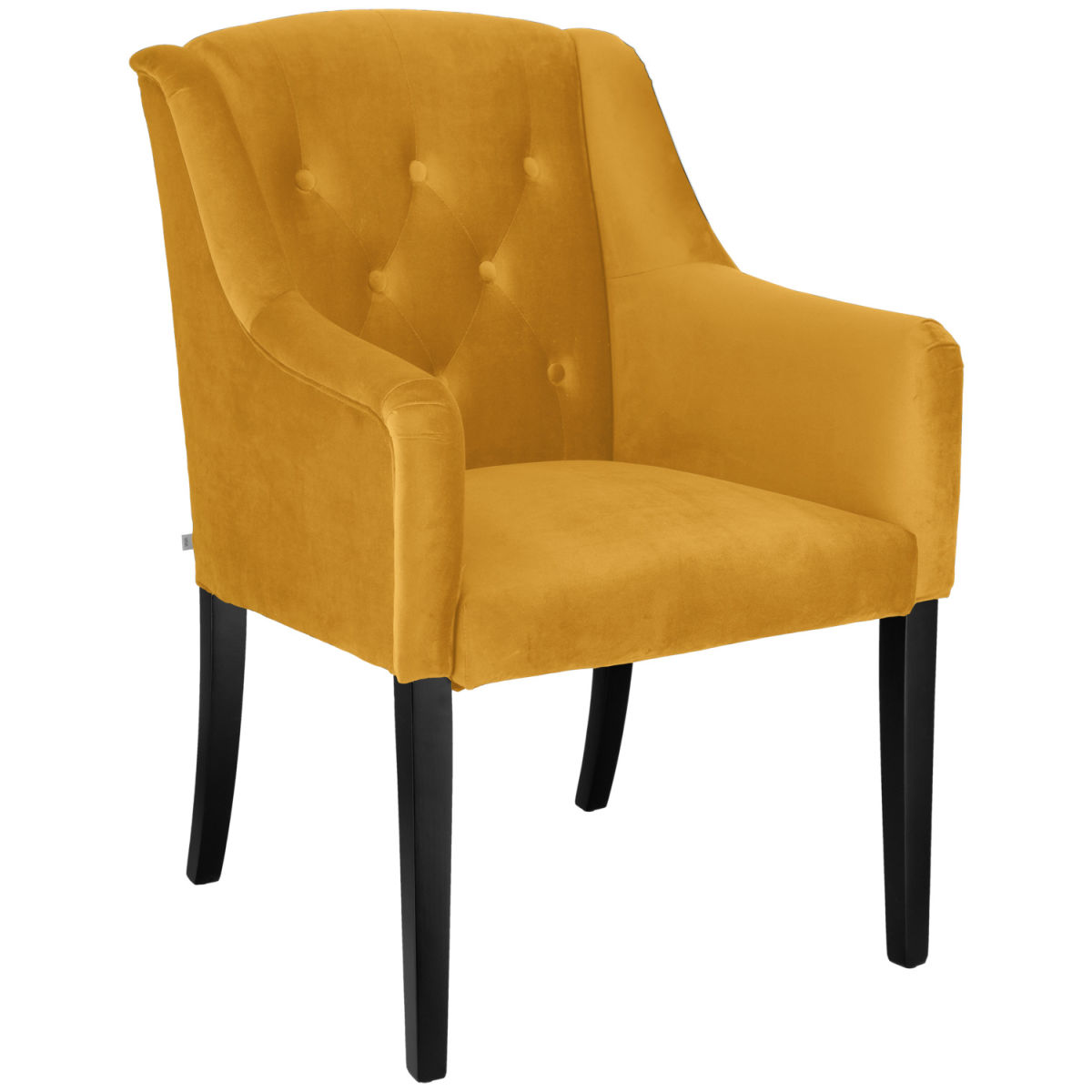 Poltroncina Teatro barocca velluto VEGA; 61x65x92.5 cm (LxPxH); seduta oro, struttura nero