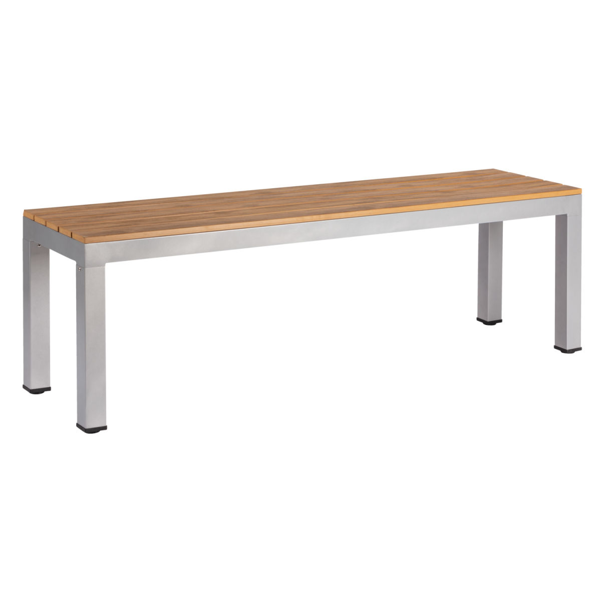 Panca Resistance PULSIVA; 140x38x45 cm (LxPxH); seduta marrone, struttura grigio