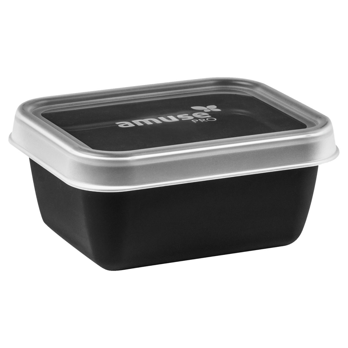 Envase para comida multiuso Amuse Pro Rectangular Amuse Pro; 400ml, 13.5x10.7x6 cm (LgxAnxAt); negro; rectangular; 10 pz. / Paquete