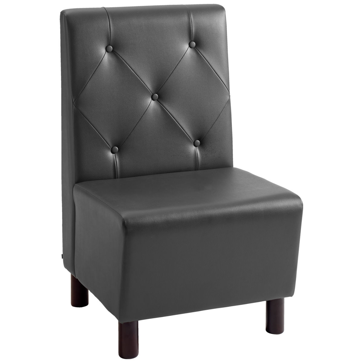 Panca Lerida in similpelle VEGA; 60x62x102 cm (LxPxH); antracite