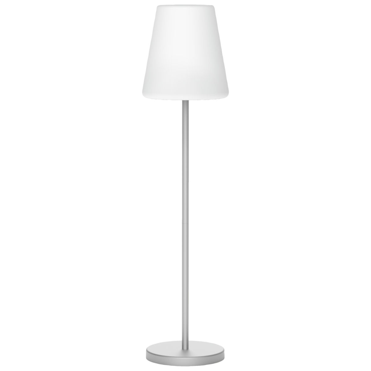 Lampada da terra Lola Slim 120 a energia solare con batterie Newgarden; 119x28 cm (HxØ); grigio/bianco