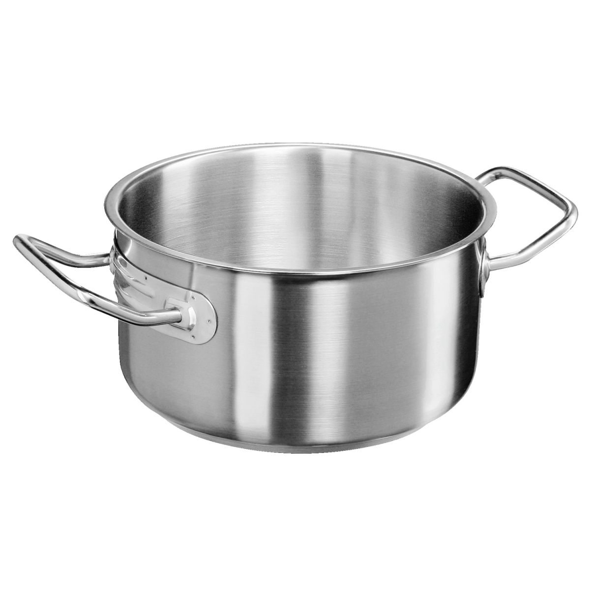 Vega Kookpan Professional zonder deksel; 1900ml, 16x10 cm (ØxH); zilver; rond