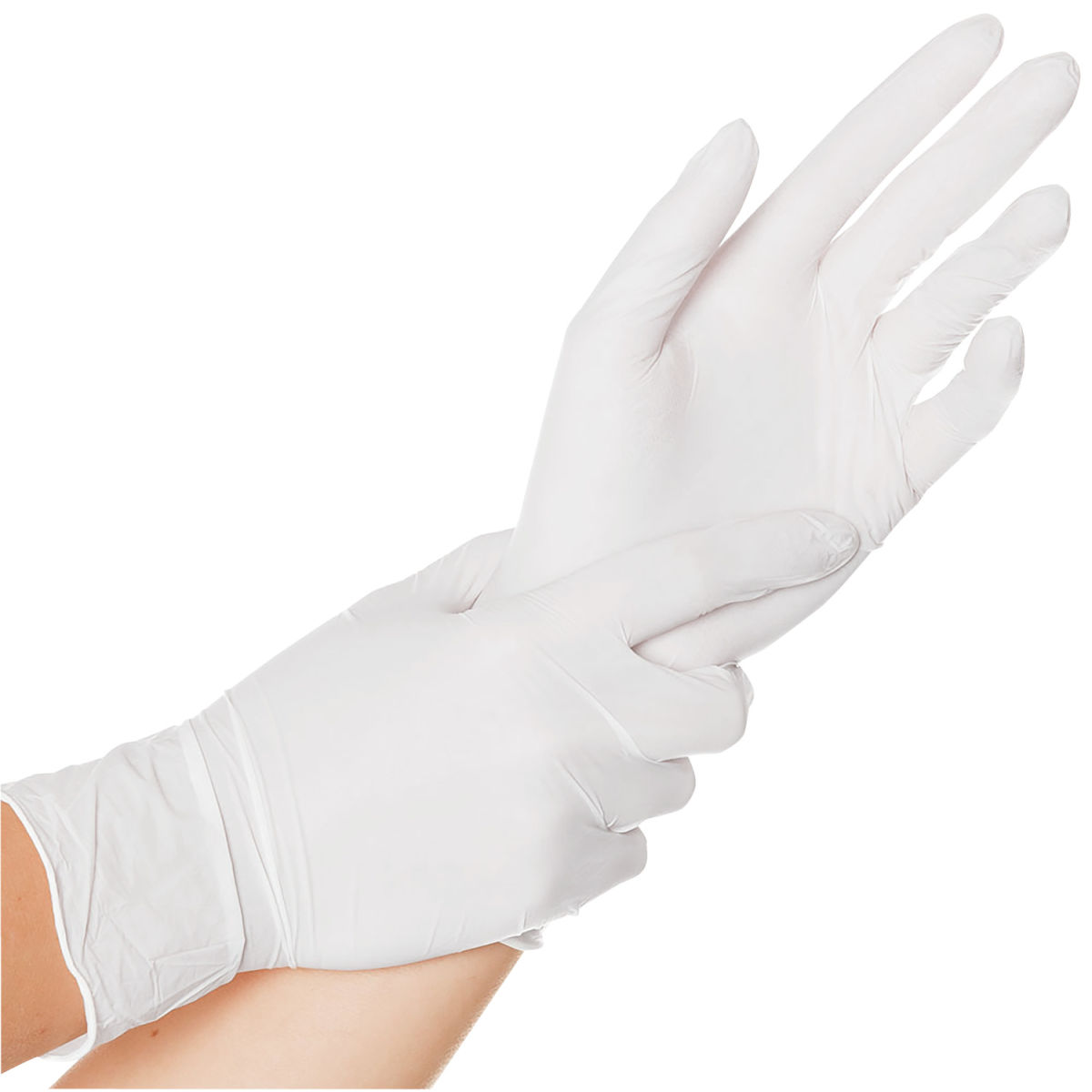 Guanti usa e getta Nitril Aurin Hygonorm; Taglia S, 24 cm (L); bianco; 200 pz. / confezione