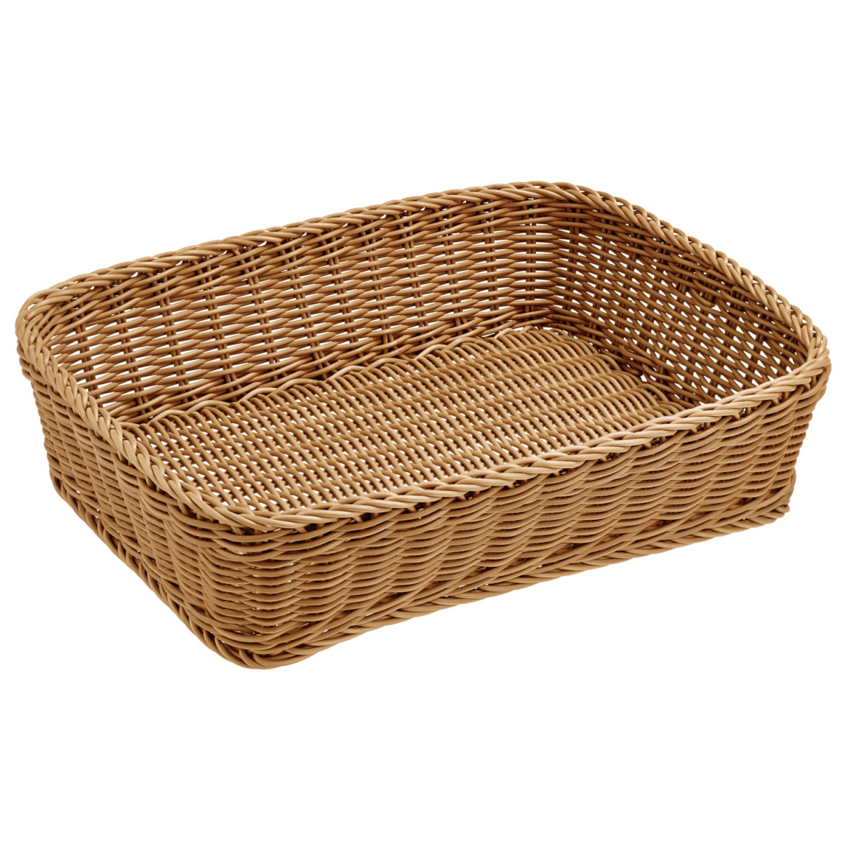 Cestino Igato quadrato VEGA; 40x30x10 cm (LxLxH); marrone; rettangolare