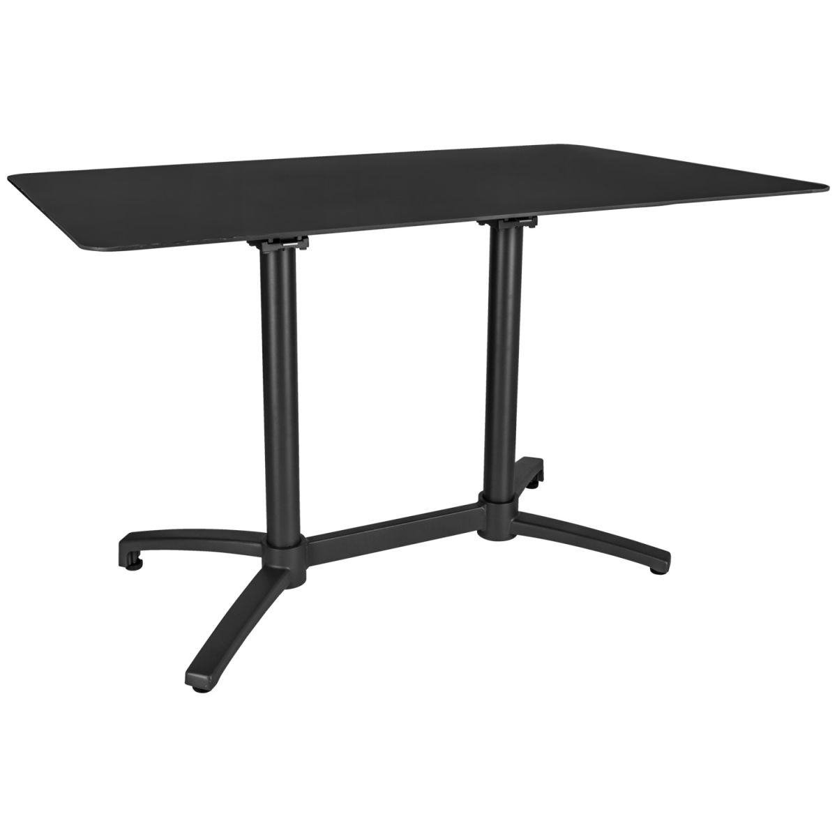 VEGA Utebord i aluminium Taipa rektangulärt; 120x80x72 cm (LxBxH); Bordsskiva Svart, Ram Svart; Rektangulär