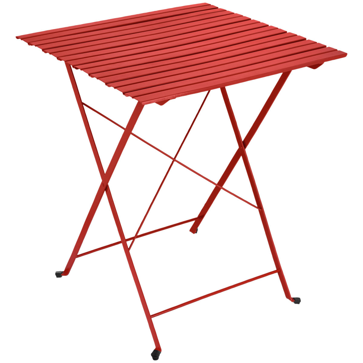 Mesa plegable calidad B Fold cuadrada PULSIVA; 61x61x71 cm (LgxAnxAt); rojo; cuadrada