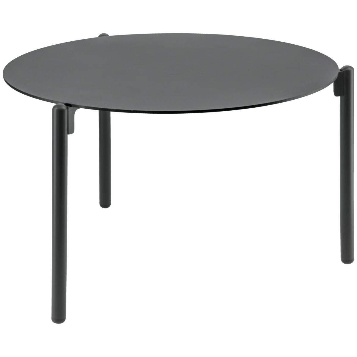 VEGA Outdoor-Beistelltisch Naira klein 65x28.5 cm (ØxH); Platte anthrazit, Gestell anthrazit; rund