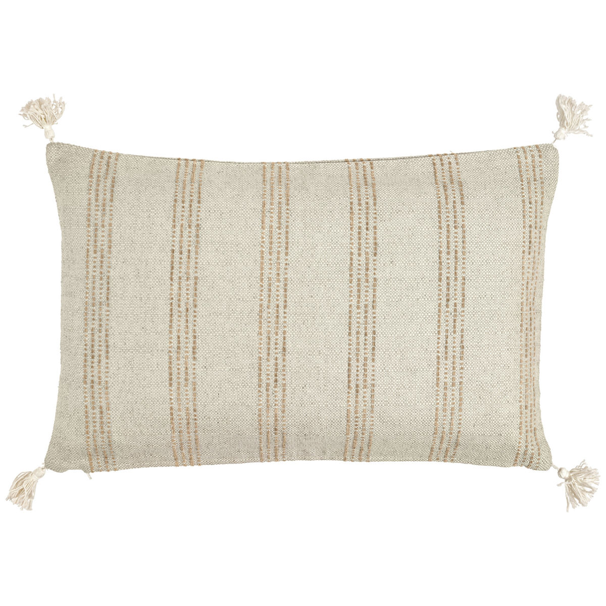 ERWIN M. Kissenhülle Torano breit gestreift 30x50 cm (BxL); creme/beige