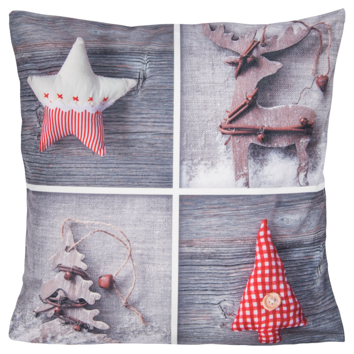 Federa cuscino Potpourri ERWIN M.; 40x40 cm (LxL); marrone/rosso; 2 pz. / confezione