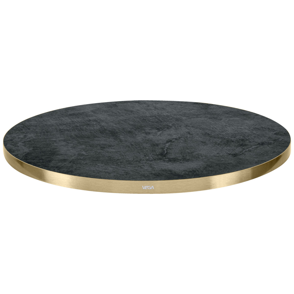 Vega Tafelblad Marvani rond; 60x2.5 cm (ØxH); goud/zwart; rond