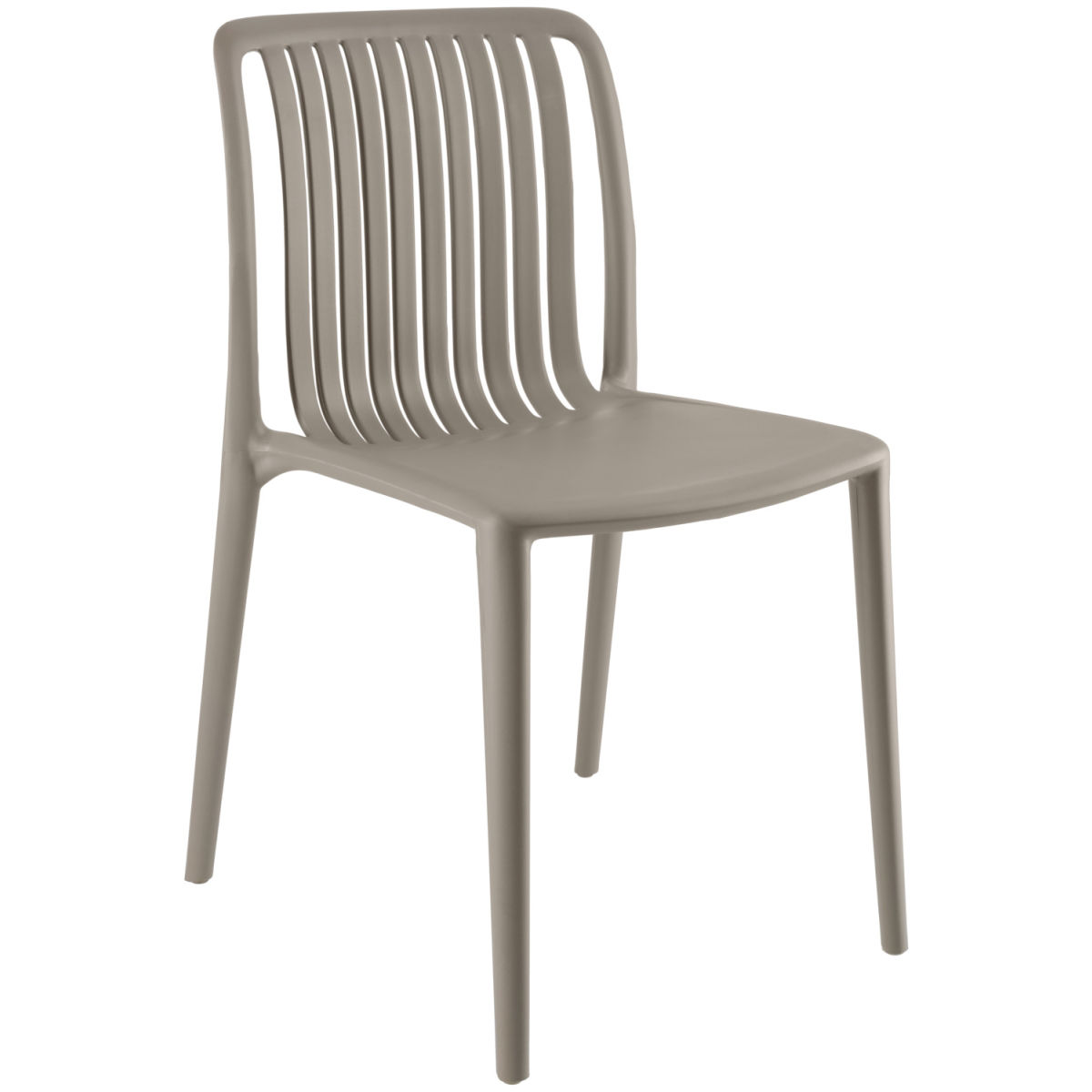 PULSIVA Kunststoffstuhl Tavira 50x52.5x77 cm (BxTxH); taupe; 2 Stück / Pack