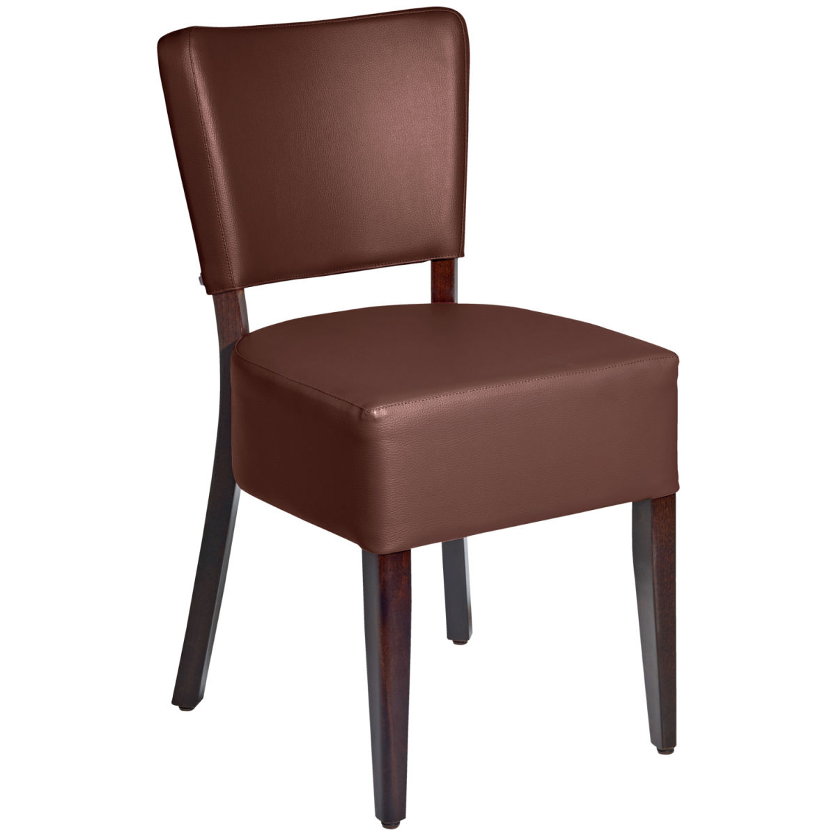 PULSIVA Polsterstuhl Prestige 45x50x82 cm (BxTxH); Sitz braun, Gestell nussbaum; 2 Stück / Pack