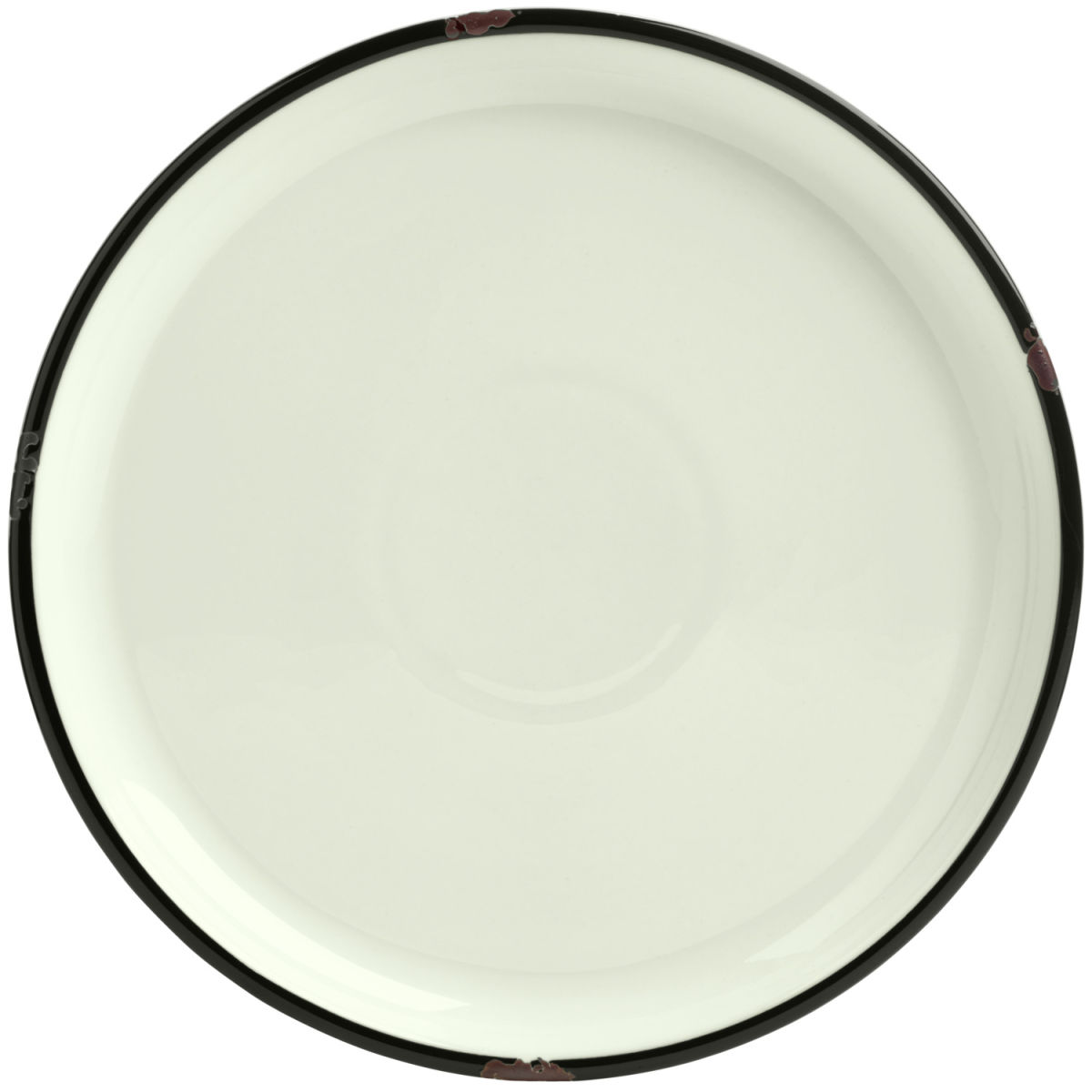 VEGA Teller Liron flach 21x2.5 cm (ØxH); cremeweiß/schwarz; rund; 6 Stück / Pack