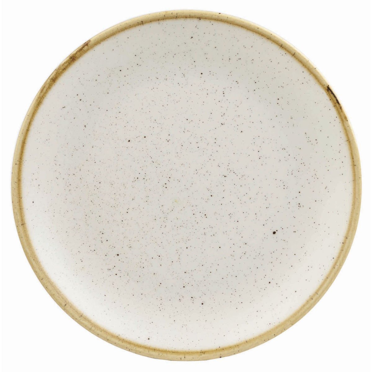 Plato llano Stonecast Barley White Borde inclinado Churchill; 16.5 cm (Ø); blanco/marrón; redonda; 12 pz. / Paquete