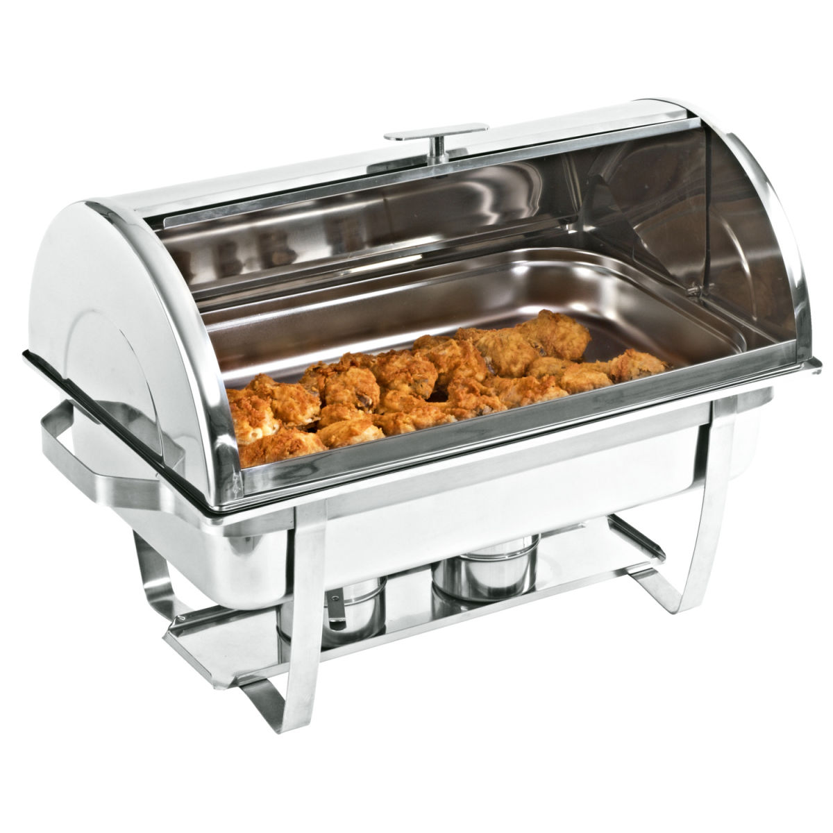 PULSIVA Chafing-Dish Armonio GN 1/1, 4 l, 61x35x40 cm (BxTxH); silber; rechteckig