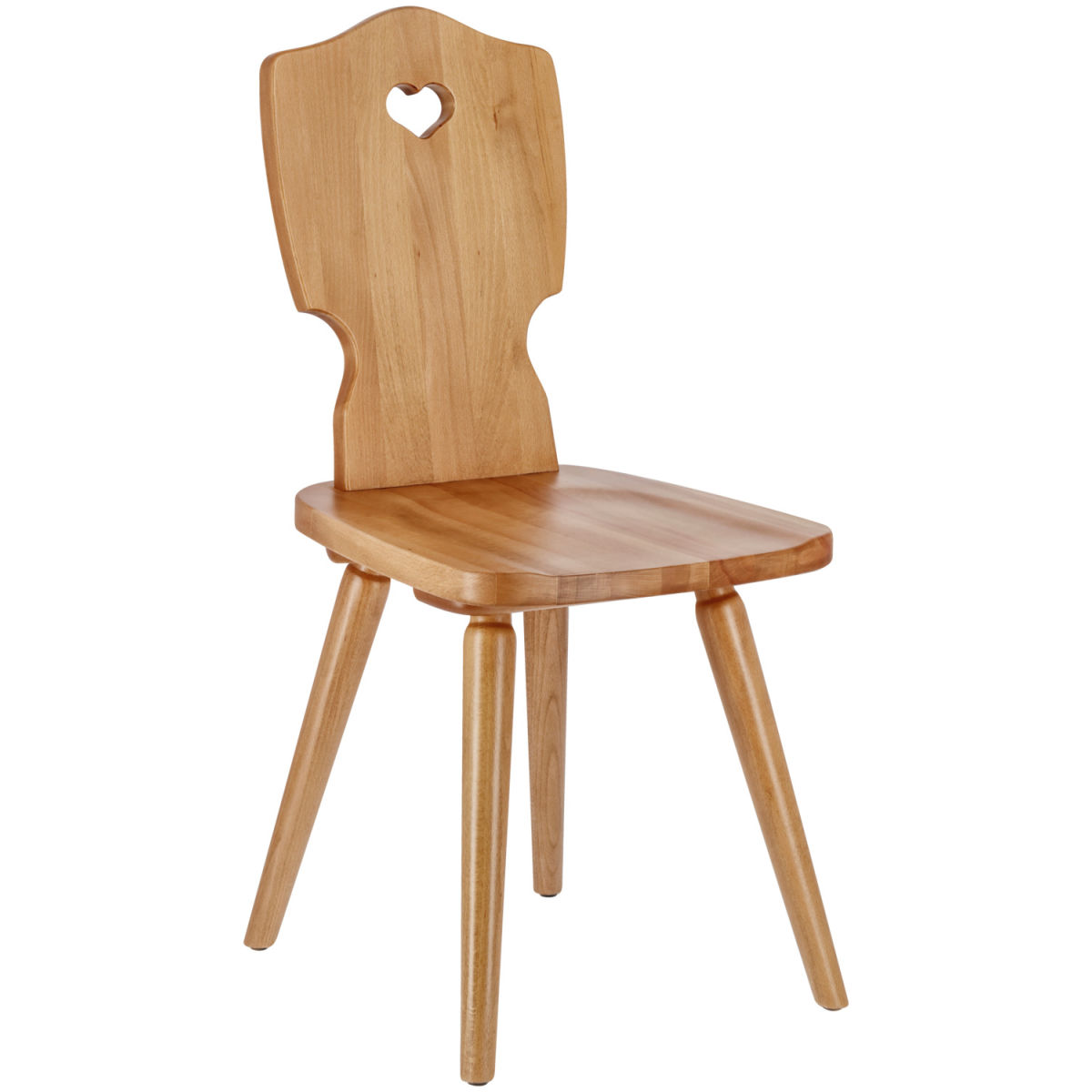 Sedia tirolese cuore Vroni VEGA; 41x50x88.5 cm (LxPxH); naturale; 2 pz. / confezione