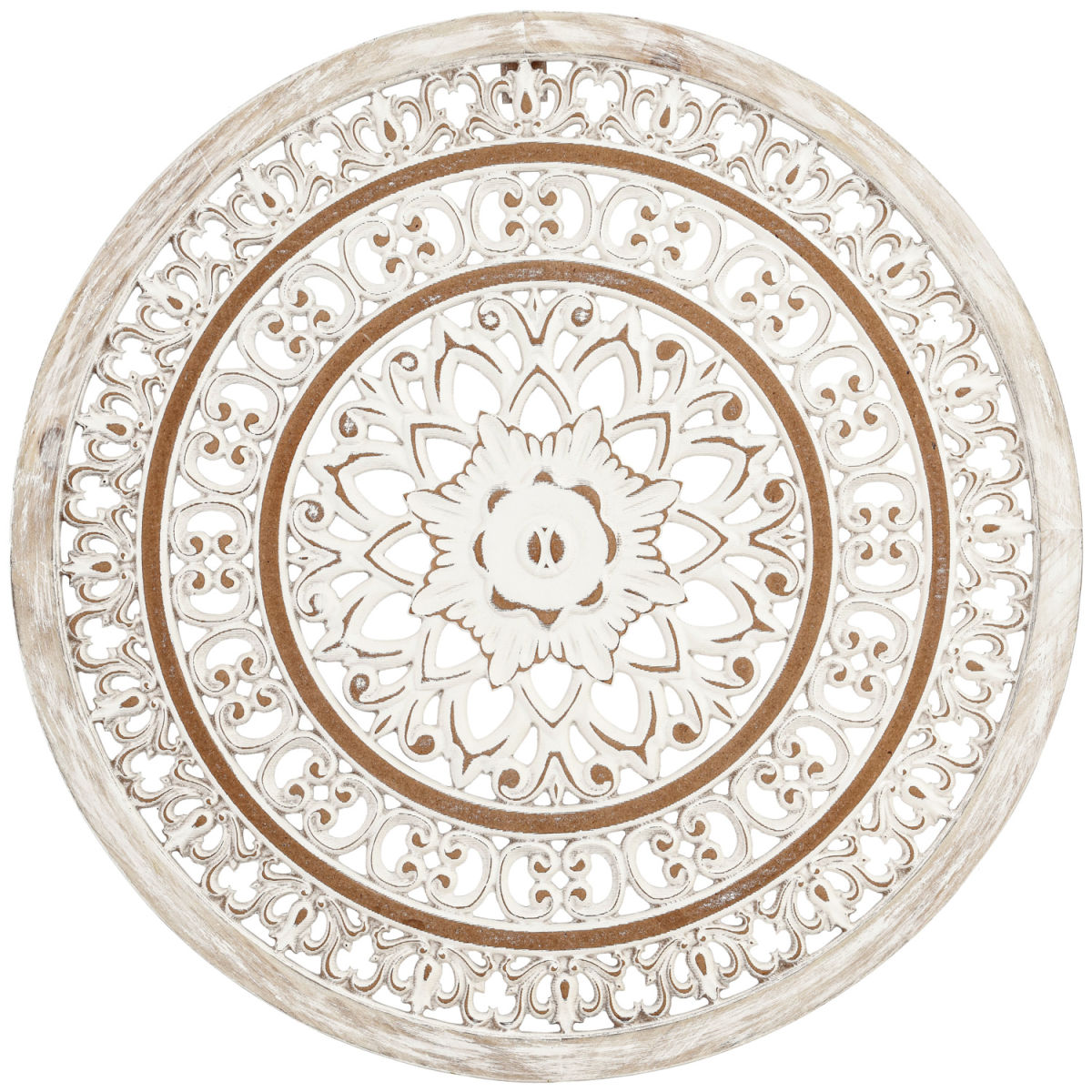 Decorazione da parete Dilma VEGA; 64 cm (Ø); naturale/bianco