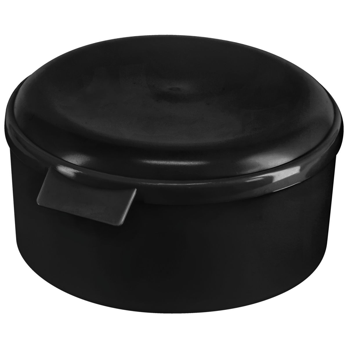 Lunch Box rotonda Aso elasto REuse; 1100ml, 15.9x8.4 cm (ØxH); nero; rotonda; 25 pz. / confezione