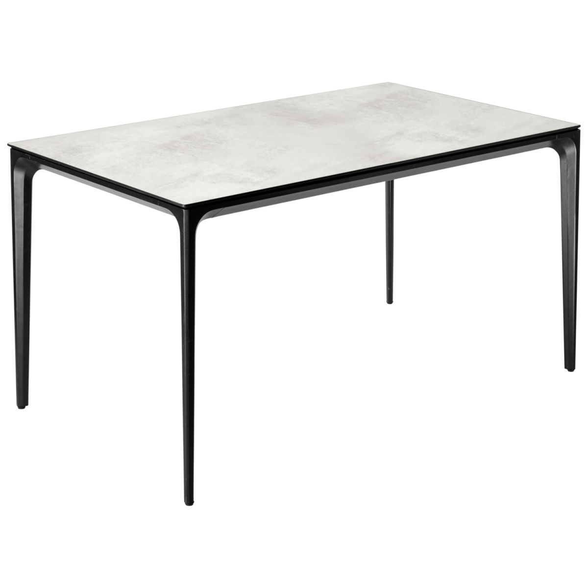 VEGA Utebord Linero rektangulärt; 138x80x72 cm (LxBxH); Bordsskiva Stengrå, Ram Svart; Rektangulär