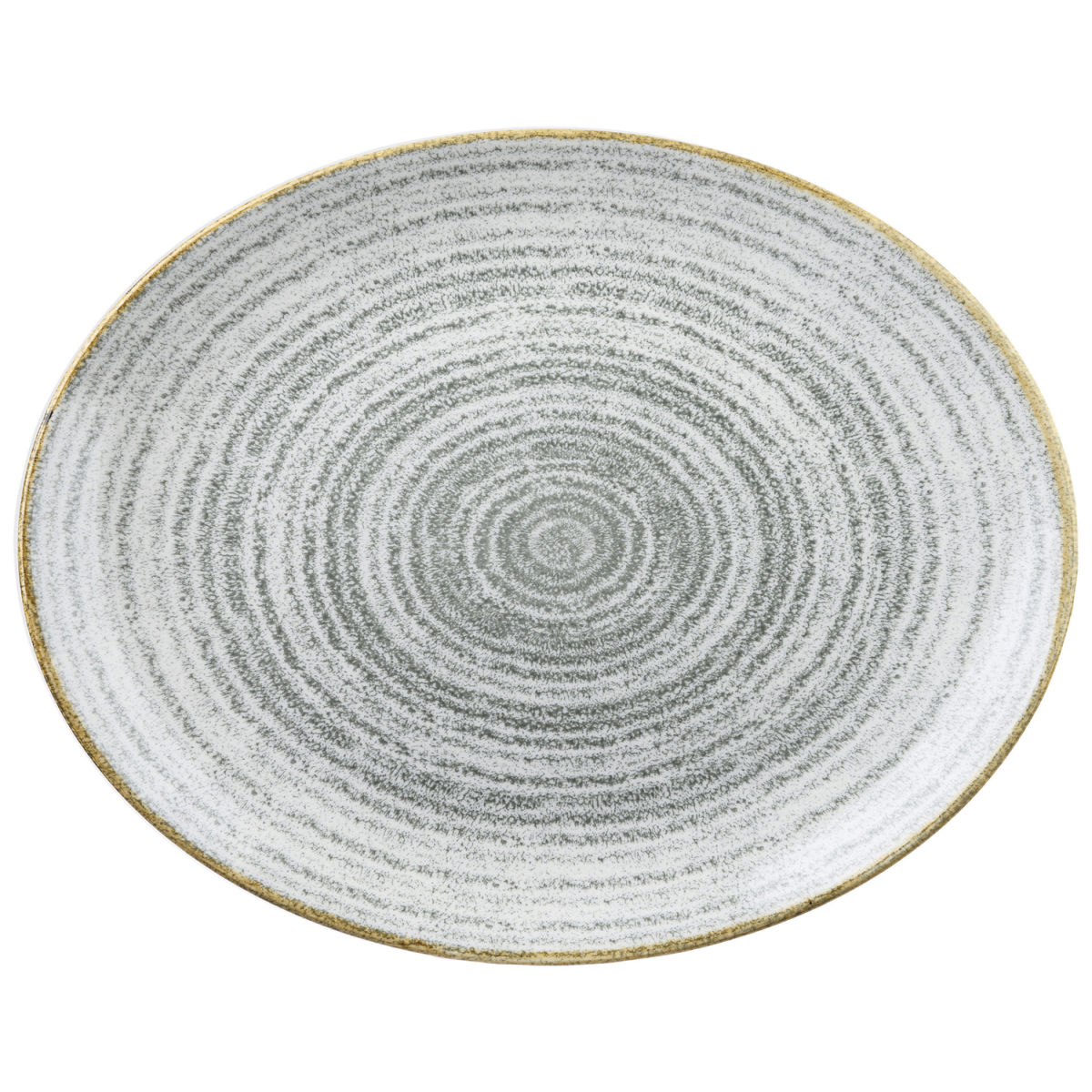 Piatto Studio Prints Stone Grey ovale Coupe Churchill; 31.7x25.5 cm (LxL); grigio chiaro/marrone; ovale; 12 pz. / confezione