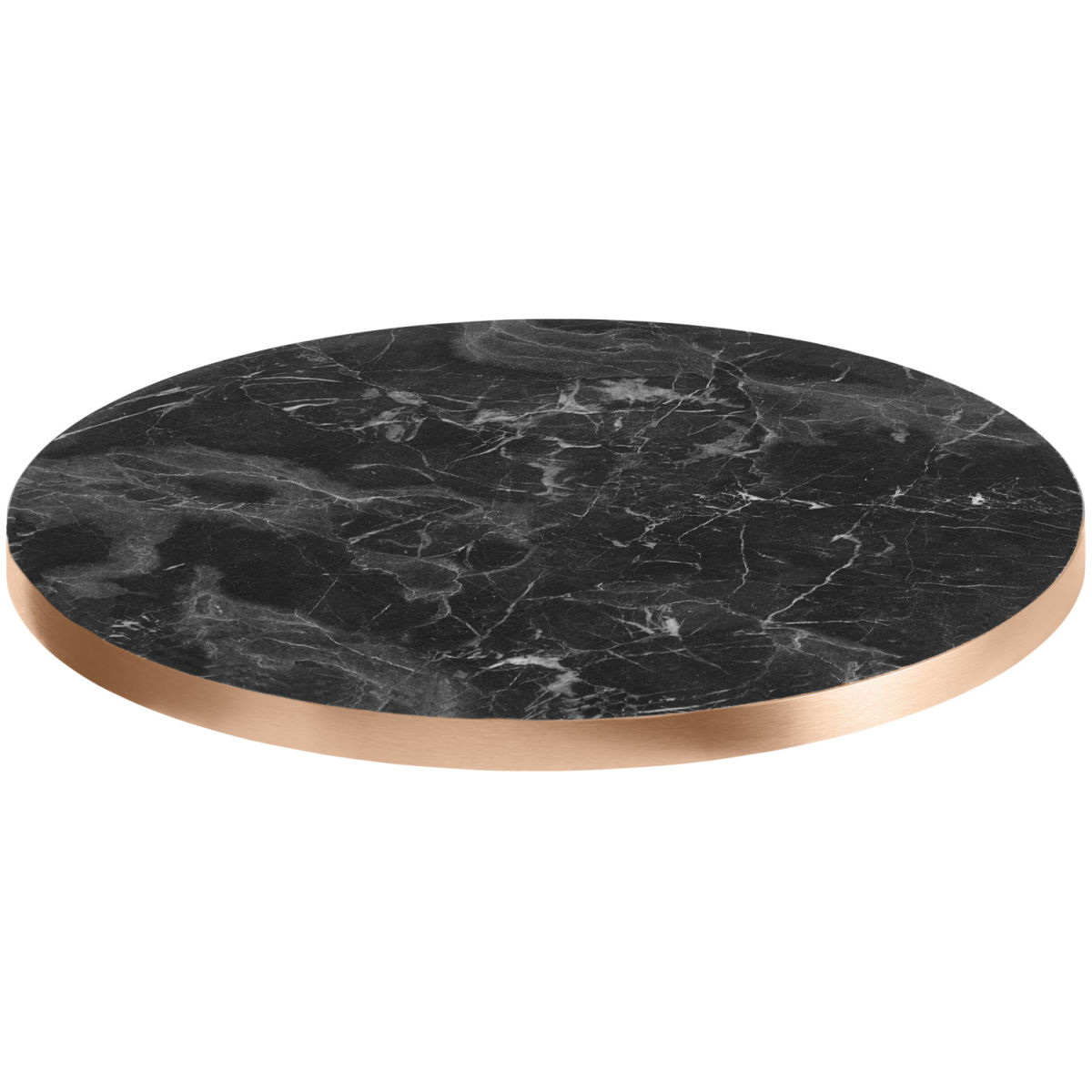 VEGA Indoor-Tischplatte Marvani rund 50x2.5 cm (ØxH); kupfer/schwarz/marmoriert; rund
