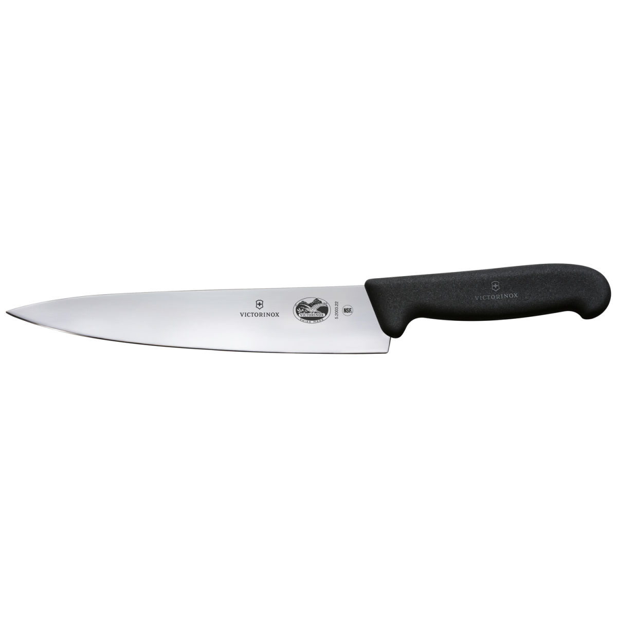 Coltello da cucina Fibrox Victorinox; lunghezza lama 22 cm, 35 cm (L); argento/nero