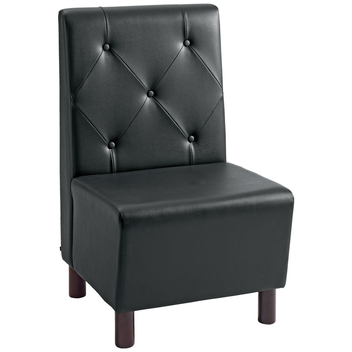 Panca Lerida in similpelle VEGA; 60x62x102 cm (LxPxH); nero